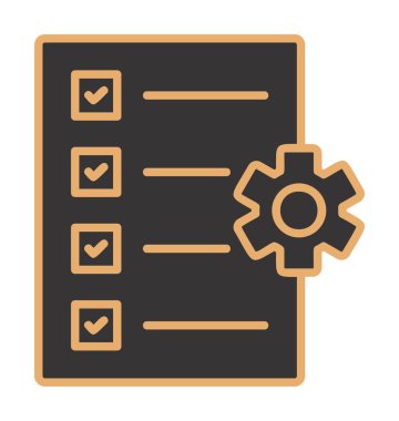 kontrol listesi renk simgesi. İnternet ve mobil uygulama için iş listesi. vektör izole çizimi. 