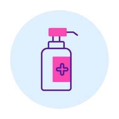 Dezenfektan şişesi ikonu. vektör illüstrasyonu 