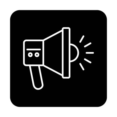 megafon simgesi, vektör illüstrasyonu