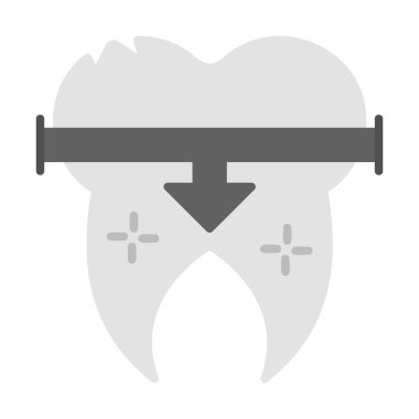 Diş Tedavi simgesi, vektör illüstrasyonu   