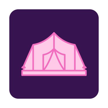 çadır simgesi, vektör çizimi  