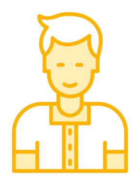 Avatar man simgesi, vektör illüstrasyonu  