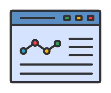 izole edilmiş grafik vektörlü iş web sitesi simgesi 