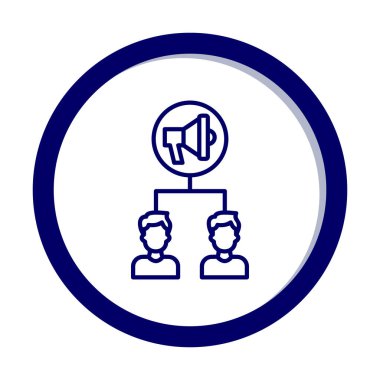 Basit Pazarlama Kampanyası simgesi, vektör illüstrasyonu