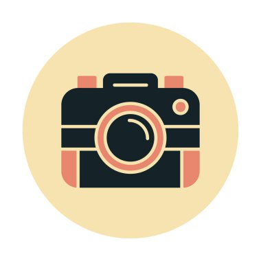 fotoğraf makinesi simgesi, vektör illüstrasyonu 