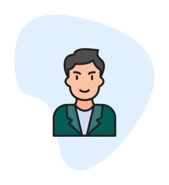 Aday erkekler simgesi, vektör illüstrasyonu 