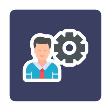 Yönetici simgesi, vektör illüstrasyonu basit tasarım