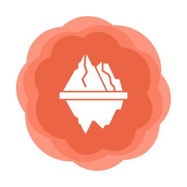 Düz Iceberg vektör simgesi izole edildi