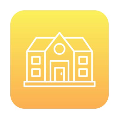 ev düz simgesi, vektör illüstrasyonu 