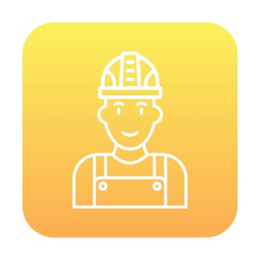 Fabrika İşçi simgesi vektör illüstrasyonu