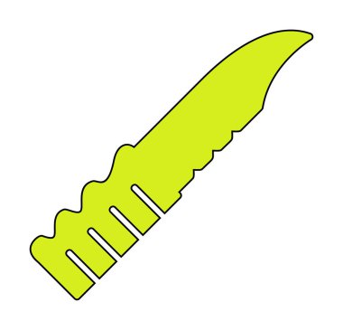 Basit düz bıçak ikonu vektör çizimi 