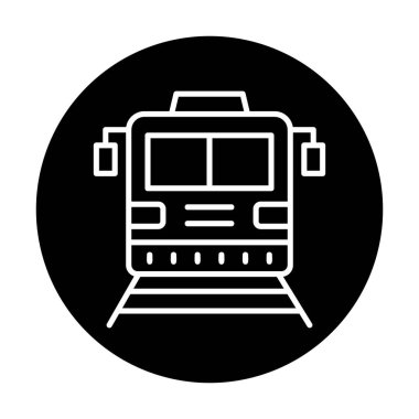 tren simgesi, vektör illüstrasyonu 