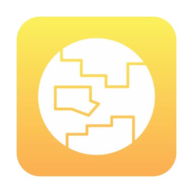 earth icon, vector illustration simple design