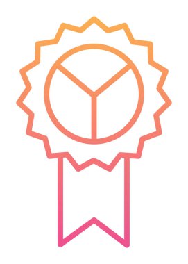 Rozet. Web simgesi basit illüstrasyon              