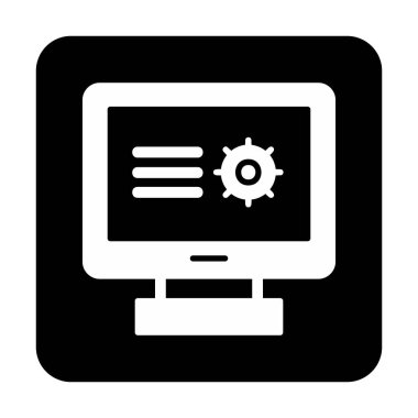 grafik, araştırma simgesi, vektör illüstrasyon tasarımı ile bilgisayar monitörü