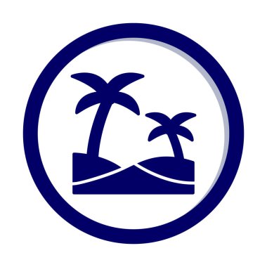 plaj simgesi vektörü beyaz arkaplanda izole edildi