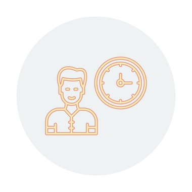 Çalışma Zamanı web simgesi vektör illüstrasyonu