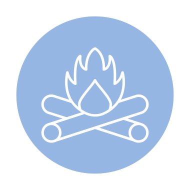 Basit Kamp Ateşi vektör illüstrasyonu 