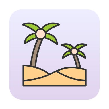 plaj simgesi vektörü beyaz arkaplanda izole edildi