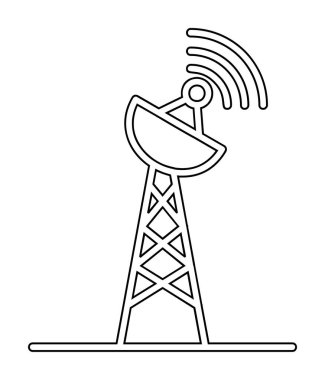 Sinyal Kulesi ikon vektör illüstrasyonu 