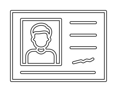 Tanımlama kartı vektör illüstrasyonu