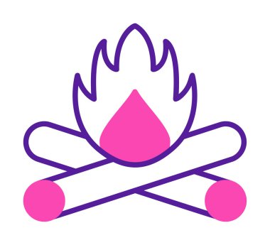 Basit Kamp Ateşi vektör illüstrasyonu 