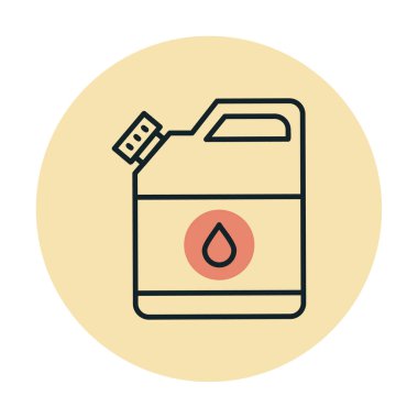 Yağ tenekesi simgesi. Web tasarımı için basit yakıt vektör simgesi çizimi                                