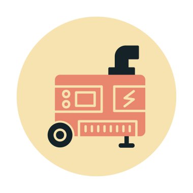 Elektrik Üretici simgesinin vektör çizimi                                        