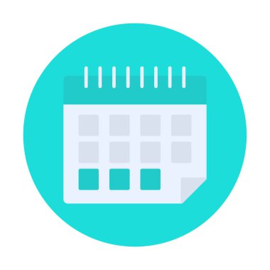 Takvim simgesi, vektör illüstrasyonu basit tasarım