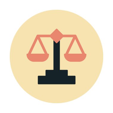  Adalet ölçeği dengesi simgesi basit vektör