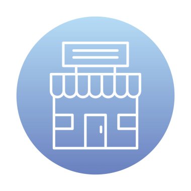 dükkan simgesi, vektör illüstrasyonu basit tasarım