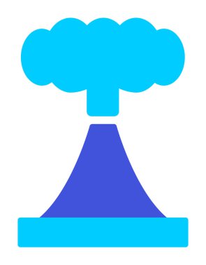 Volkan vektör illüstrasyonu, çizgi film simgesi ögesi.                         