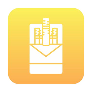 Sigara Paketi Simge Vektör Çizimi