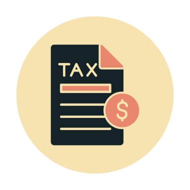 Vergi Ödeme simgesinin vektör çizimi