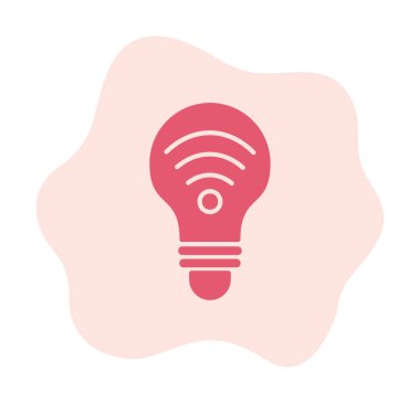 Ampul Ağı simgesi basit bir çizim. Akıllı Ampul                                                     