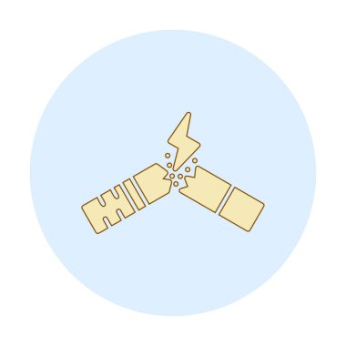 Sigara simgesini, vektör illüstrasyonunu bırak 