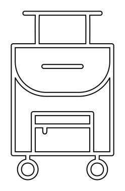 Bavul seyahat çantası ikonu. Bagaj kavramı                                   