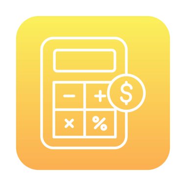 hesap makinesi düz simgesi, vektör illüstrasyonu