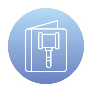 düz çekiç ve katalog simgesi çizimi