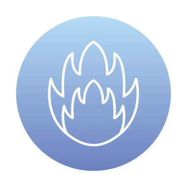 Basit düz ateş ikonu vektör illüstrasyon tasarımı