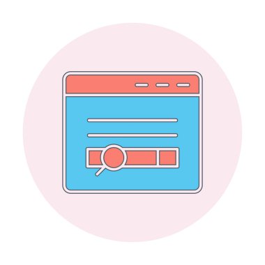 Düz simge, vektör illüstrasyonu taranıyor