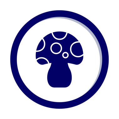 Mantar. Web simgesi basit illüstrasyon