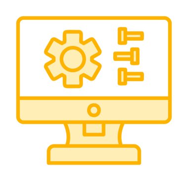 Ayarları web simgesi, vektör çizim              