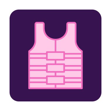 Can yeleği simge vektör çizim