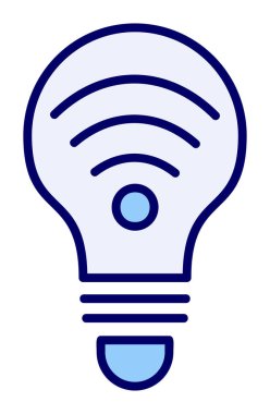 Ampul Ağı simgesi basit bir çizim. Akıllı Ampul                                                     