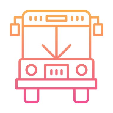 bus simgesi, vektör illüstrasyonu