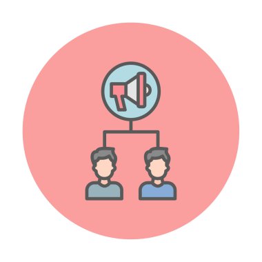 Basit Pazarlama Kampanyası simgesi, vektör illüstrasyonu