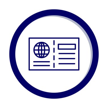 Kartpostal simgesi, vektör illüstrasyonu basit tasarım