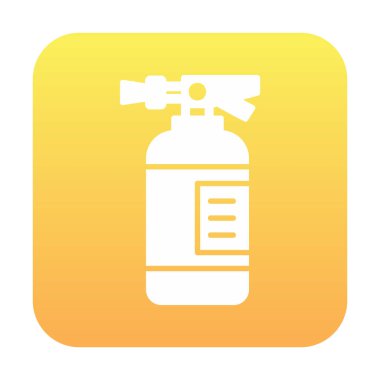 düz basit yangın söndürücü simgesi tasarımı