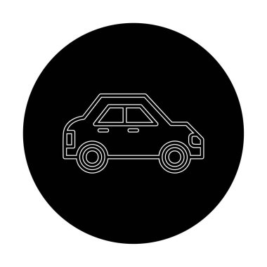 Araba düz simgesi. Vektör çizim 